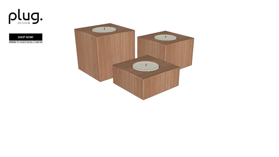 Conjunto de Velas Jequitibá - Plug Design - Vray On