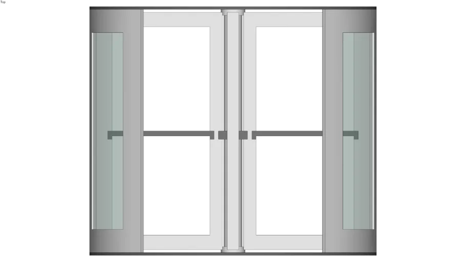 Revolving Glass Door - Detailed