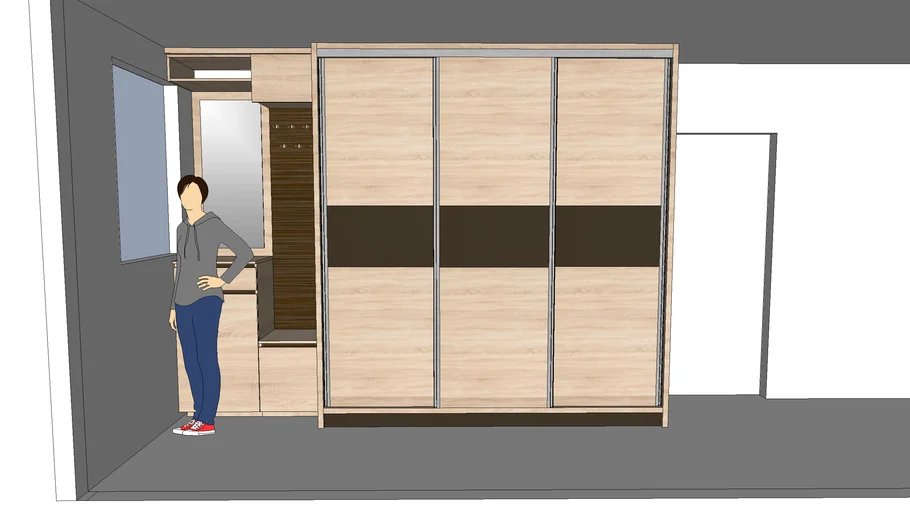 Wardrobe with sliding doors