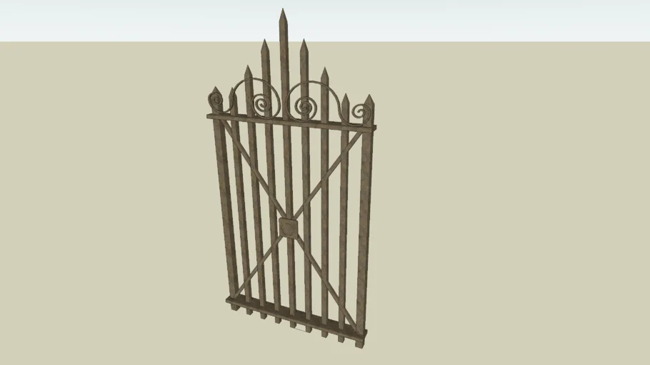rusty iron gate