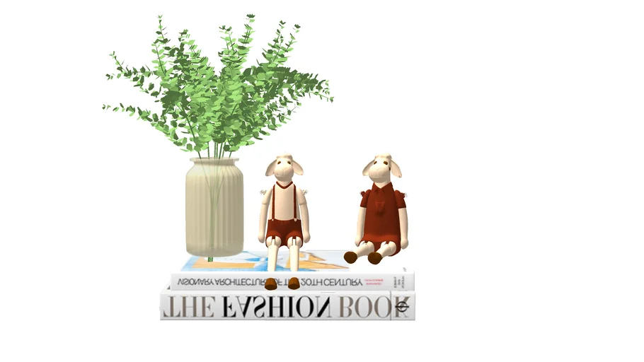 Books and toys 书本小羊玩具摆件su模型