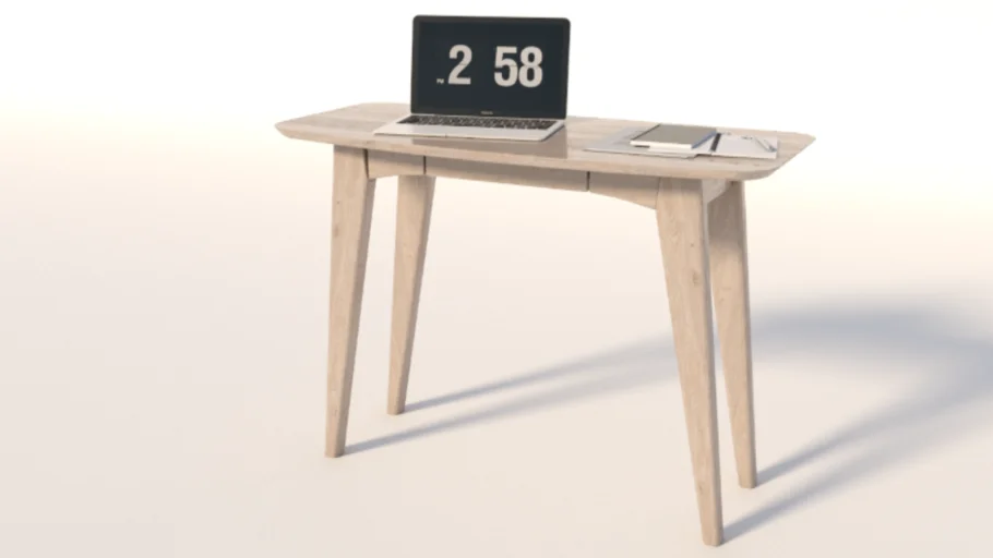 desk wooden japandi style