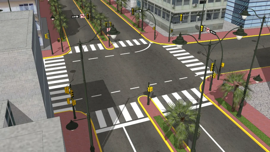 Ecuadorian one-way intersection