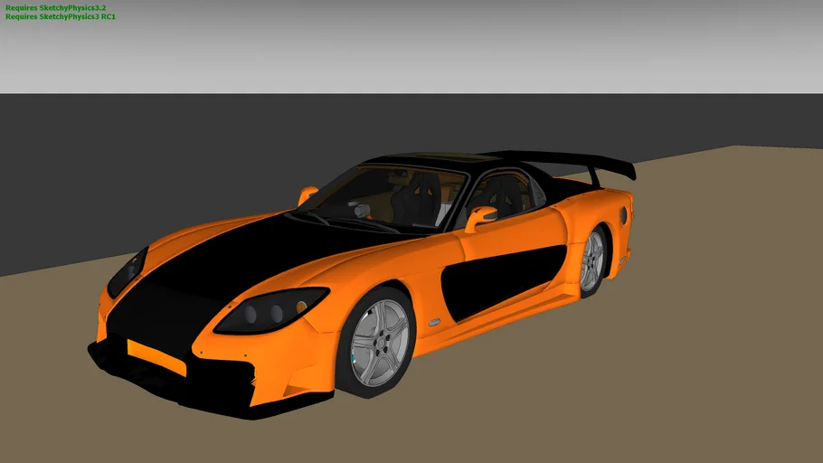 Sketchyphysics Fast and Furious Mazda RX-7 | 3D Warehouse