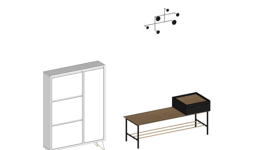 made bran panos elona wardrobe flur möbel garderobe schuhschrank haken kleiderhaken bank sitzbank