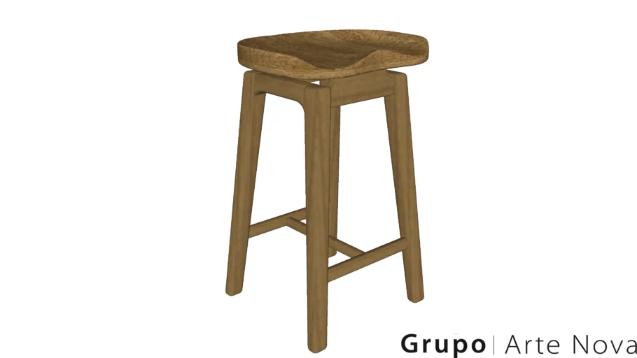 Banqueta Curve Maciça_Grupo Arte Nova