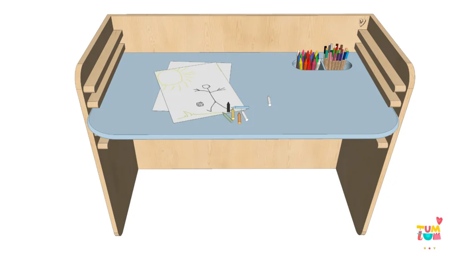 Mesa Crescer |Mesa Infantil | Azul| Tum Tum