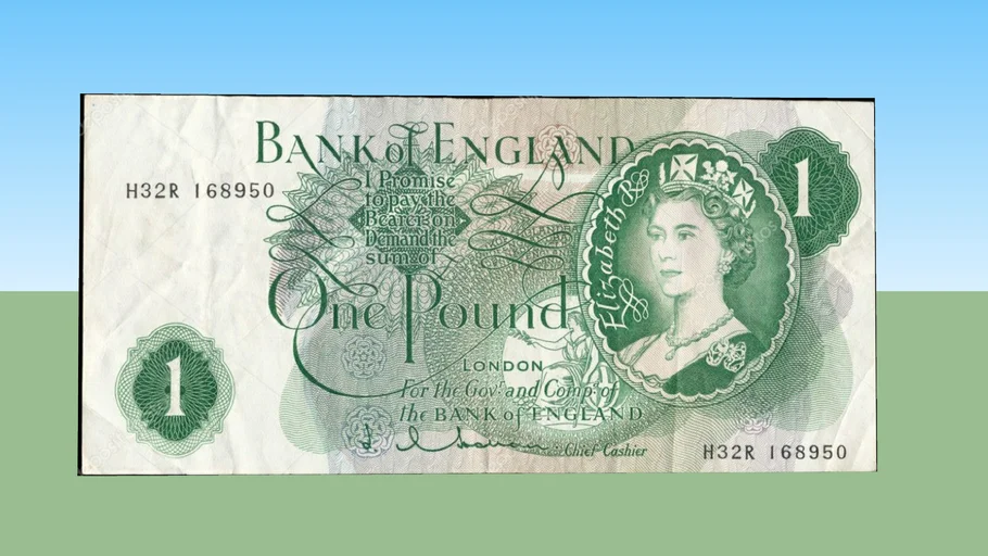 Old one pound sterling - 1 £
