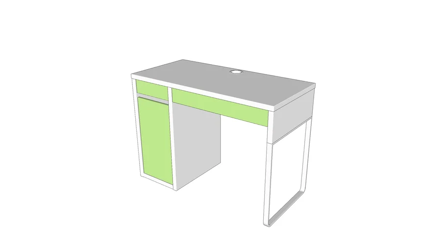IKEA MICKE Desk, white, light green