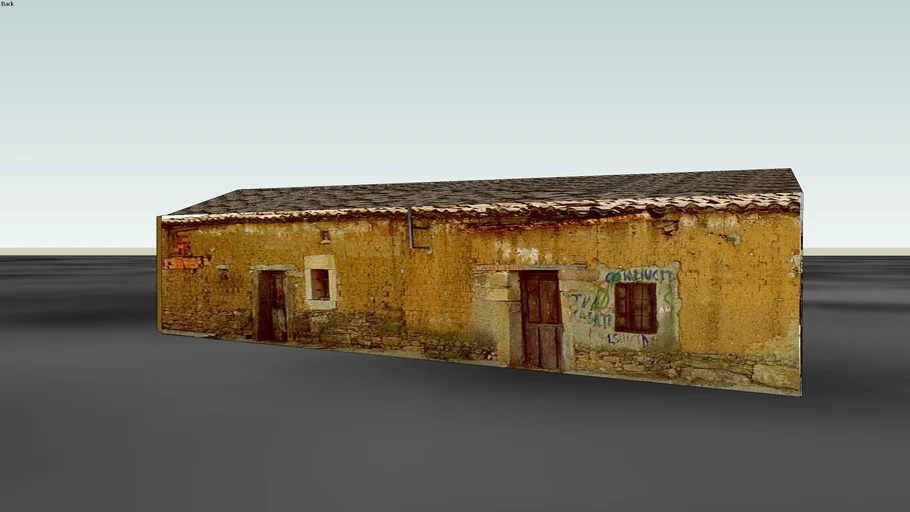 Casa castellana de adobe y piedra