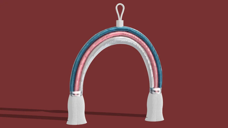 Arco-íris macramê