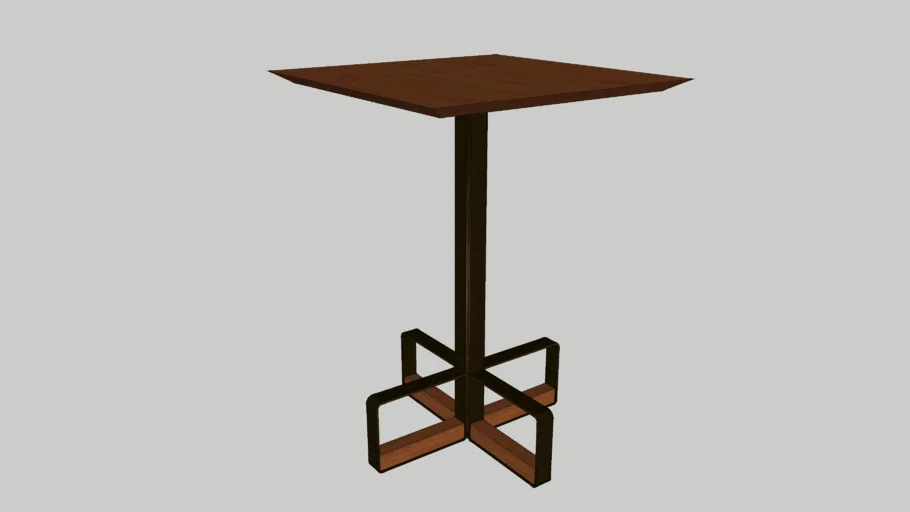 Wood & Steel Cafe Table