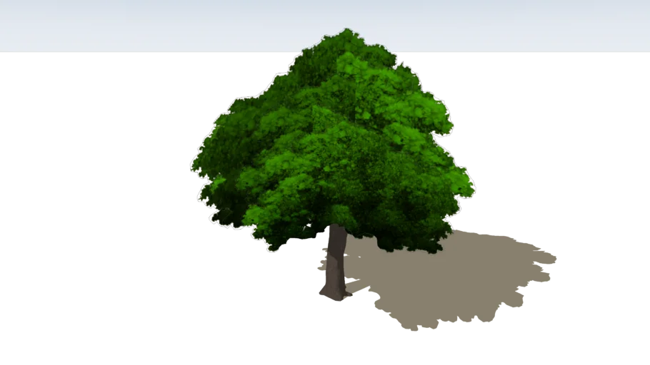 Anime Styled 3D-2D low poly hybrid tree