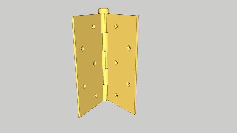Door hinge in 3 pieces