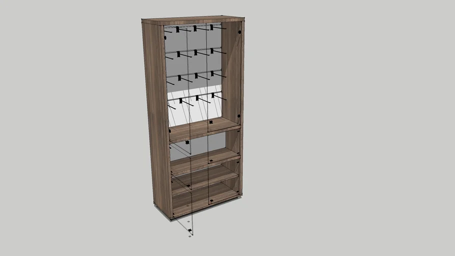 Multi Purpose Display Unit, Slat wall display and glass doors