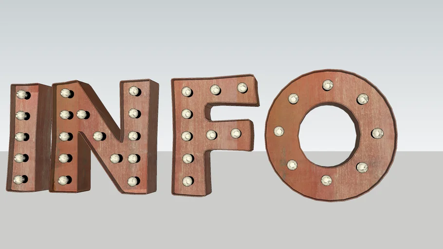 info marquee letters rusty
