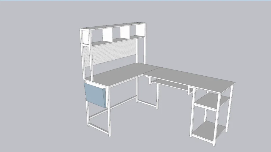 L Shaped Reversible Gaming Desk