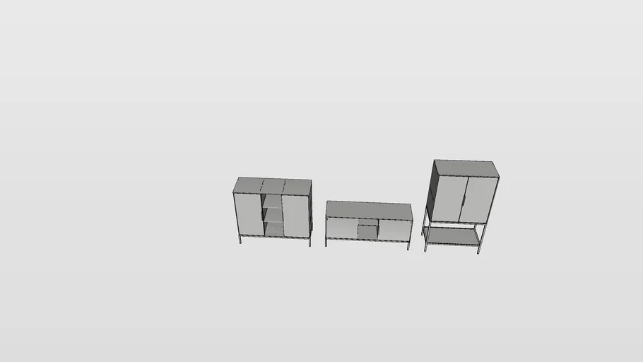IKEA TULLSTORP Cabinet family, grey