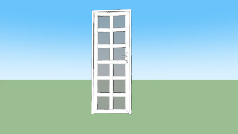 Puerta Aluminio con cuadros