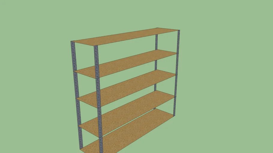 Shelf 2X8 Wood with Metal Brackets