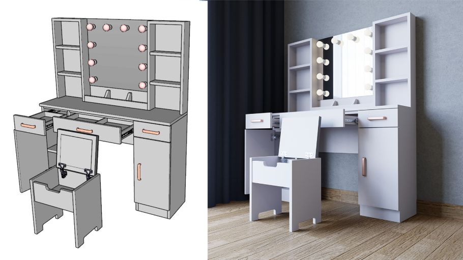 Vanity Table | 3D Warehouse