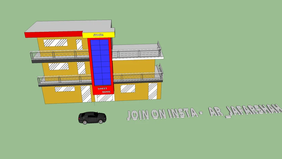 BUILDING GLASS ACP ELEVATION SHOP FACADE DESIGN AR_JAFARSHAH