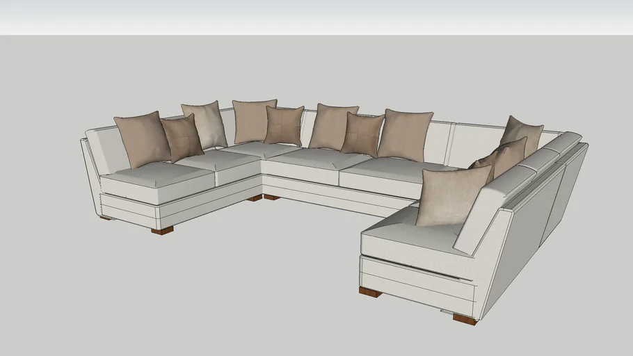 C Shaped Sectional Couch