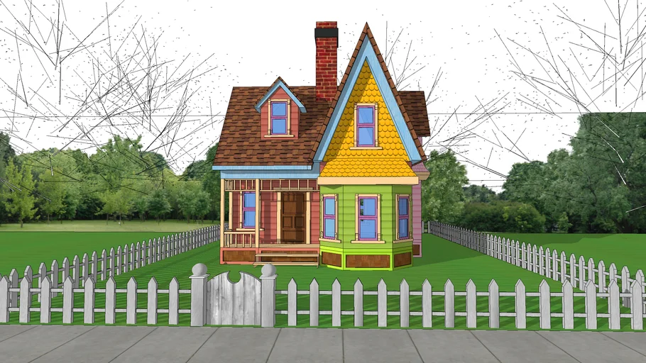 Rendering an Exterior with V-Ray for SketchUp: Use the Dome Light to more realistic lighting