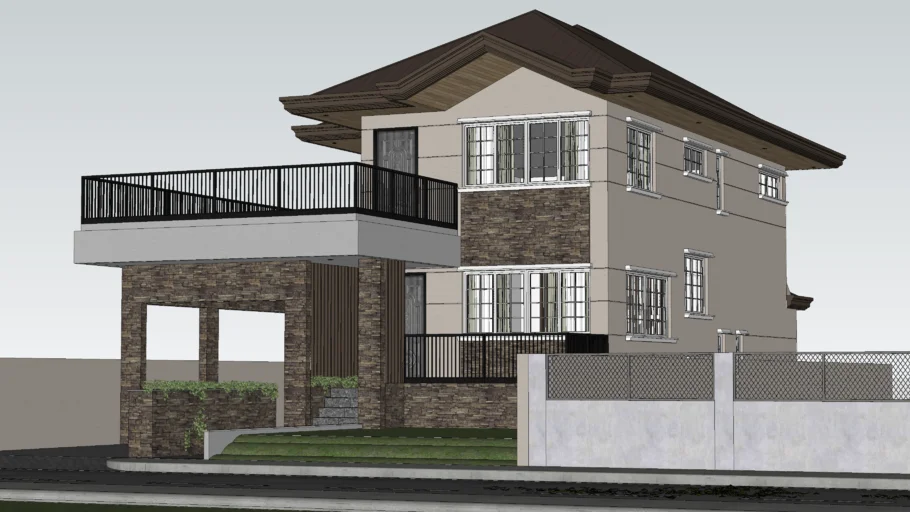 Two-Storey House Modern Mediterranean - Exterior