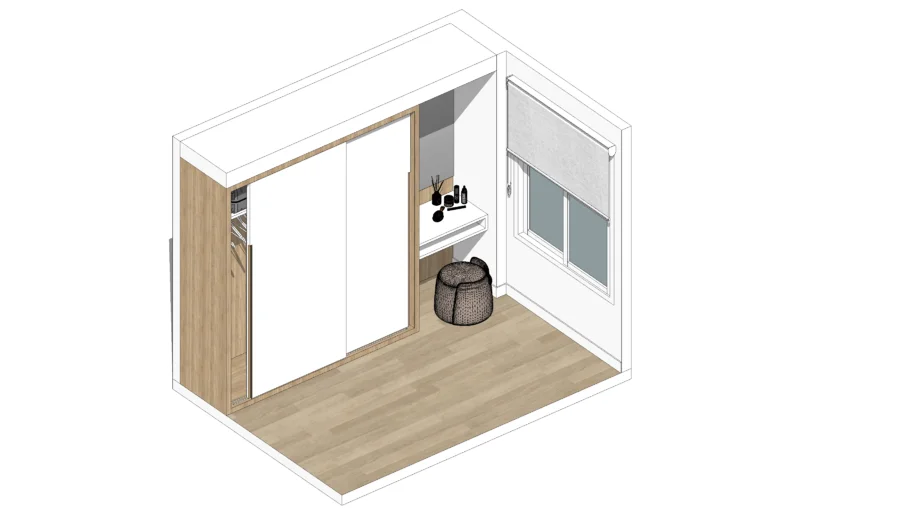 wardrobe and dressing table