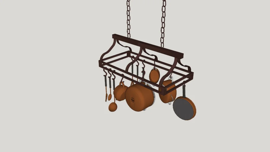 Utensílios de cozinha - Suporte de teto para panelas