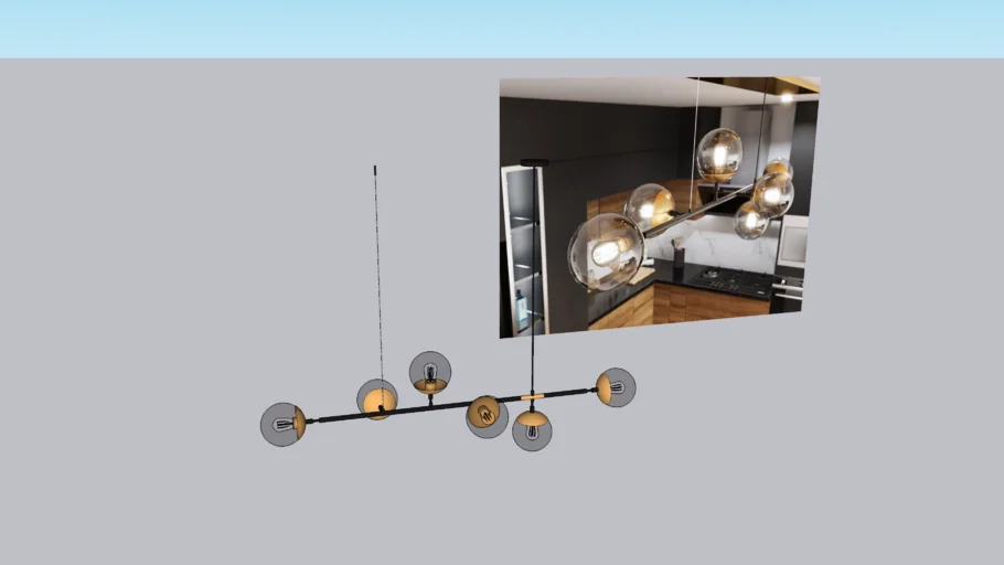 Luminaria colgante Apollo (Vray Ready)