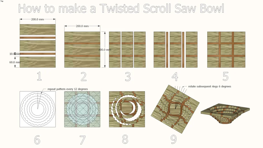 Twisted Scroll Saw Bowl