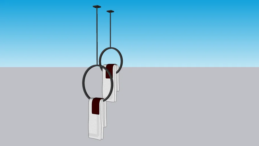 Hanging towel bar round