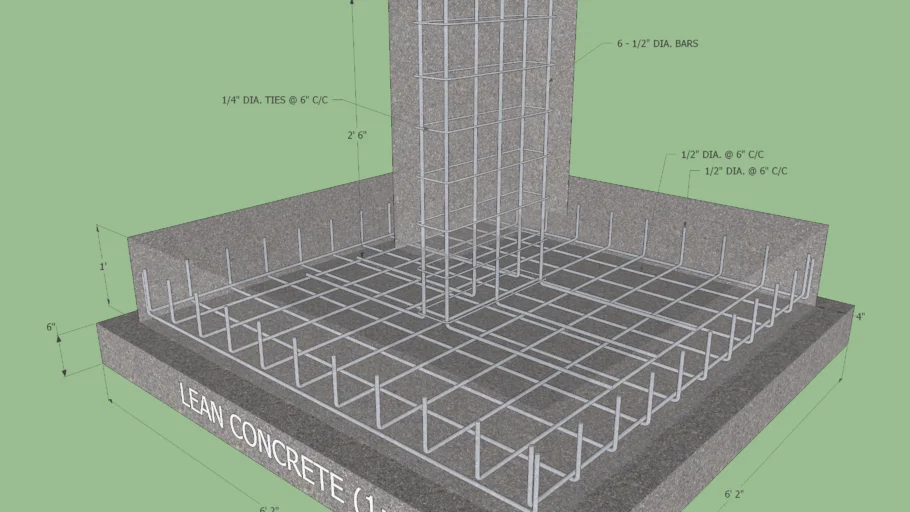 RCC Column Detail 3d