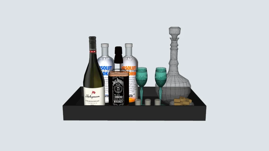 Bandeja com bebidas