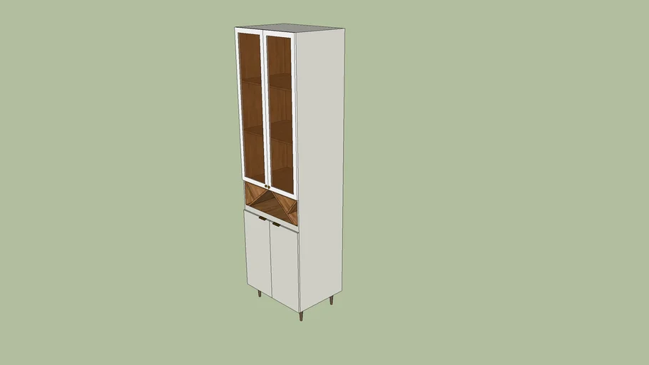 Cozinha Henn - Essência - Cristaleira 04 Portas 2305x700x510