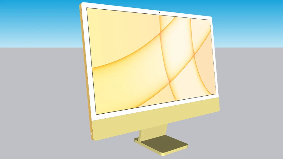 Apple iMac 24 Inch M1 2021 Yellow | 3D Warehouse