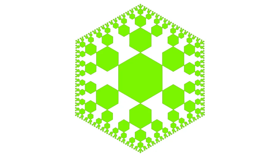 Hexagone snowflake fractal