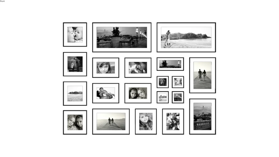 Composição quadros com fotos