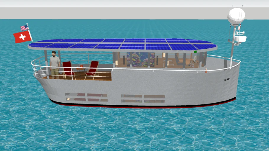 11m pocket yacht V10 - detailed interior