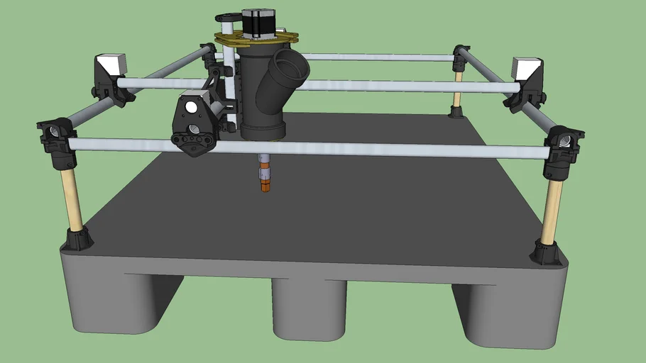 Large-format Precious Plastic flake-extruding 3D printer | 3D Warehouse