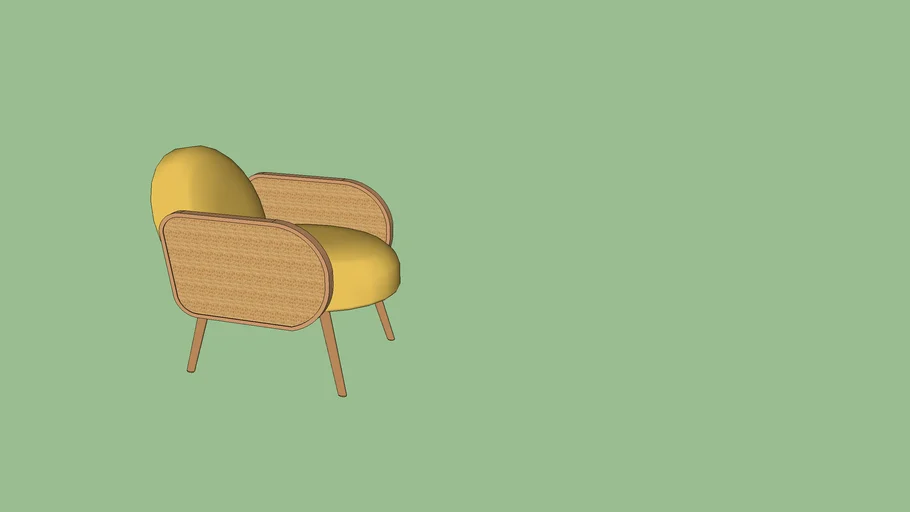 Fauteuil velours et cannage, BUISSEAU La redoute