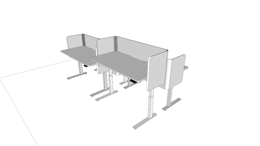 Office Elevation desk &amp; Acoustic Partition