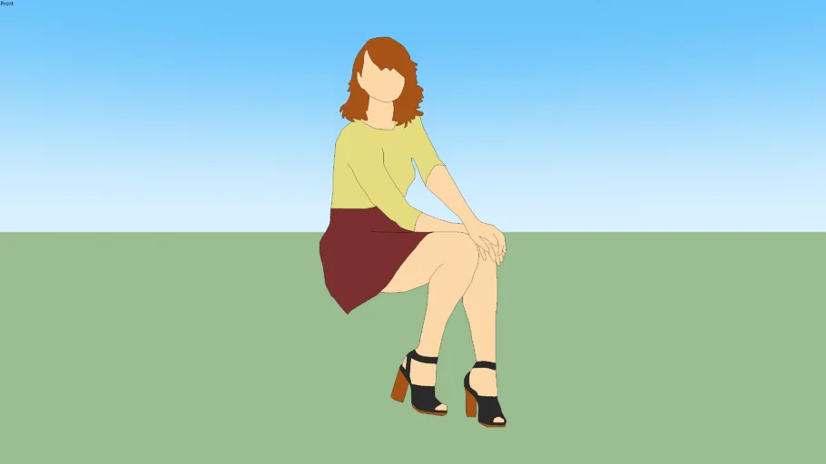 椅子に座る女子
