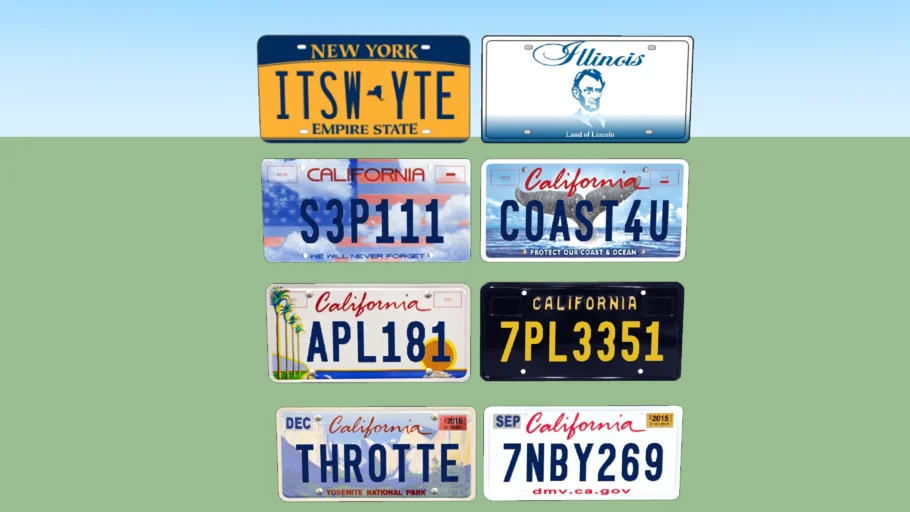 USA license plates