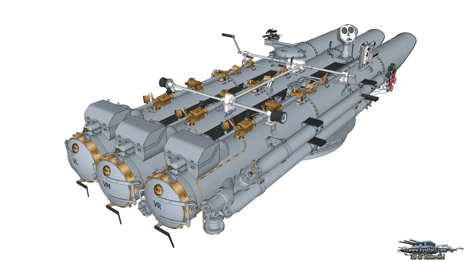 German WW2 torpedo launcher for land use. G7a (TI) torpedo