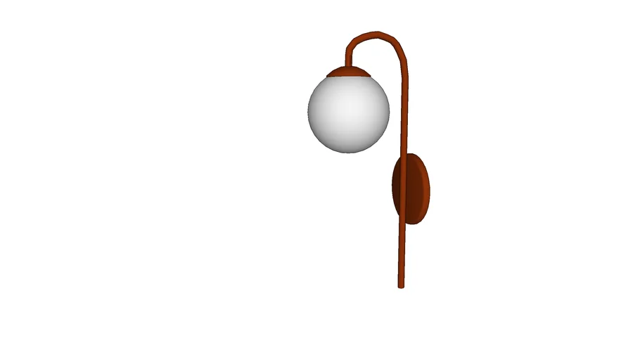 ARANDELA 34XØ10CM ALUMÍNIO E VIDRO COBRE E FOSCO - PORTOFINO AR1475