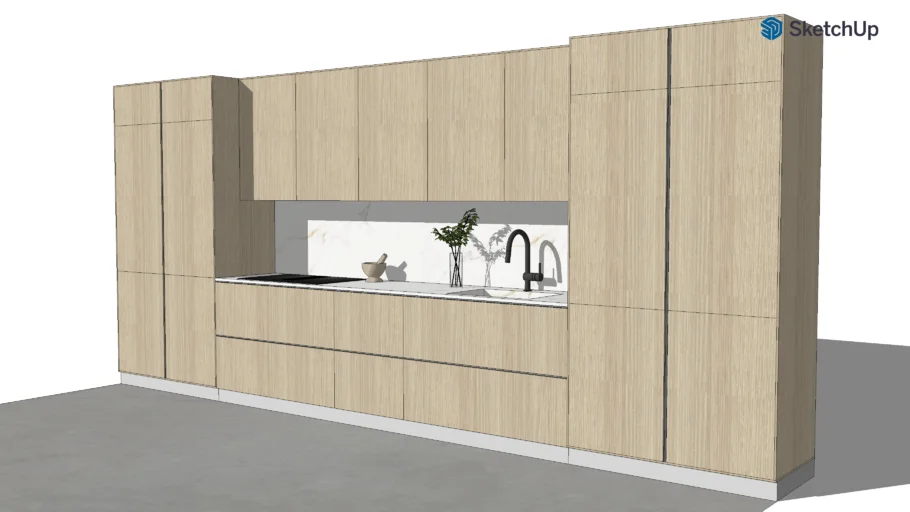 Minimal japandi kitchen