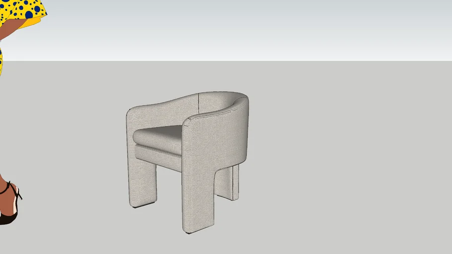 Boucle dining chair